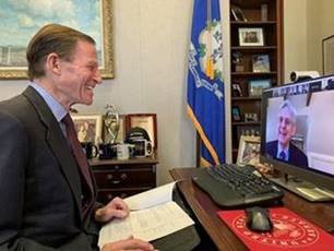 U.S. Senator Richard Blumenthal (D-CT), a member of the Senate Judiciary Committee, met virtually with President Biden’s nominee for Attorney General, Judge Merrick Garland. 