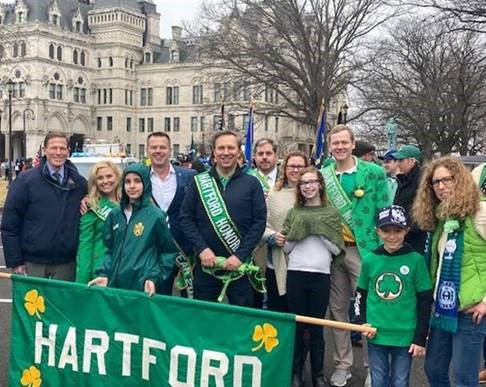 U.S. Senator Richard Blumenthal (D-CT) attends a St. Patrick's Day Parade. 
