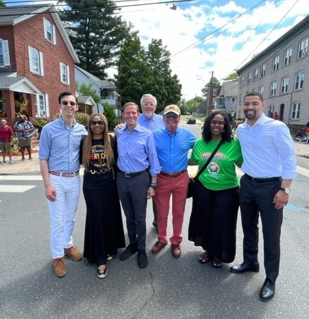Blumenthal joined Juneteenth celebrations in Hamden and Middletown.