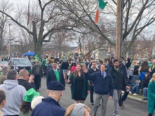 U.S. Senator Richard Blumenthal (D-CT) attends a St. Patrick's Day Parade. 