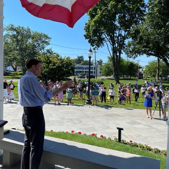  Blumenthal joined activists at rallies in New London, Norwalk, and Westport to protect reproductive freedom and access to abortion in America.